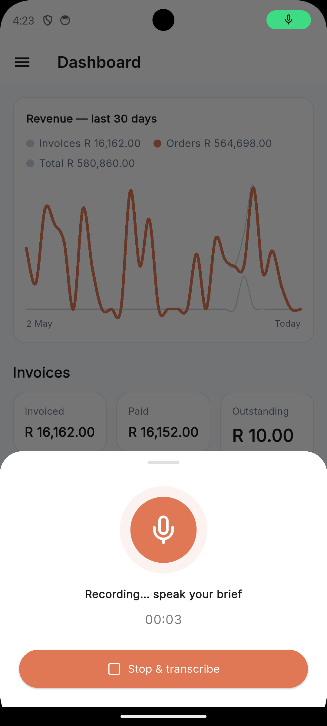 Faktuur — voice-to-proposal app
